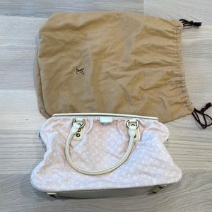 Authentic Louis Vuitton LV tote/ Satchel Handbag Pink Monogram Fabric